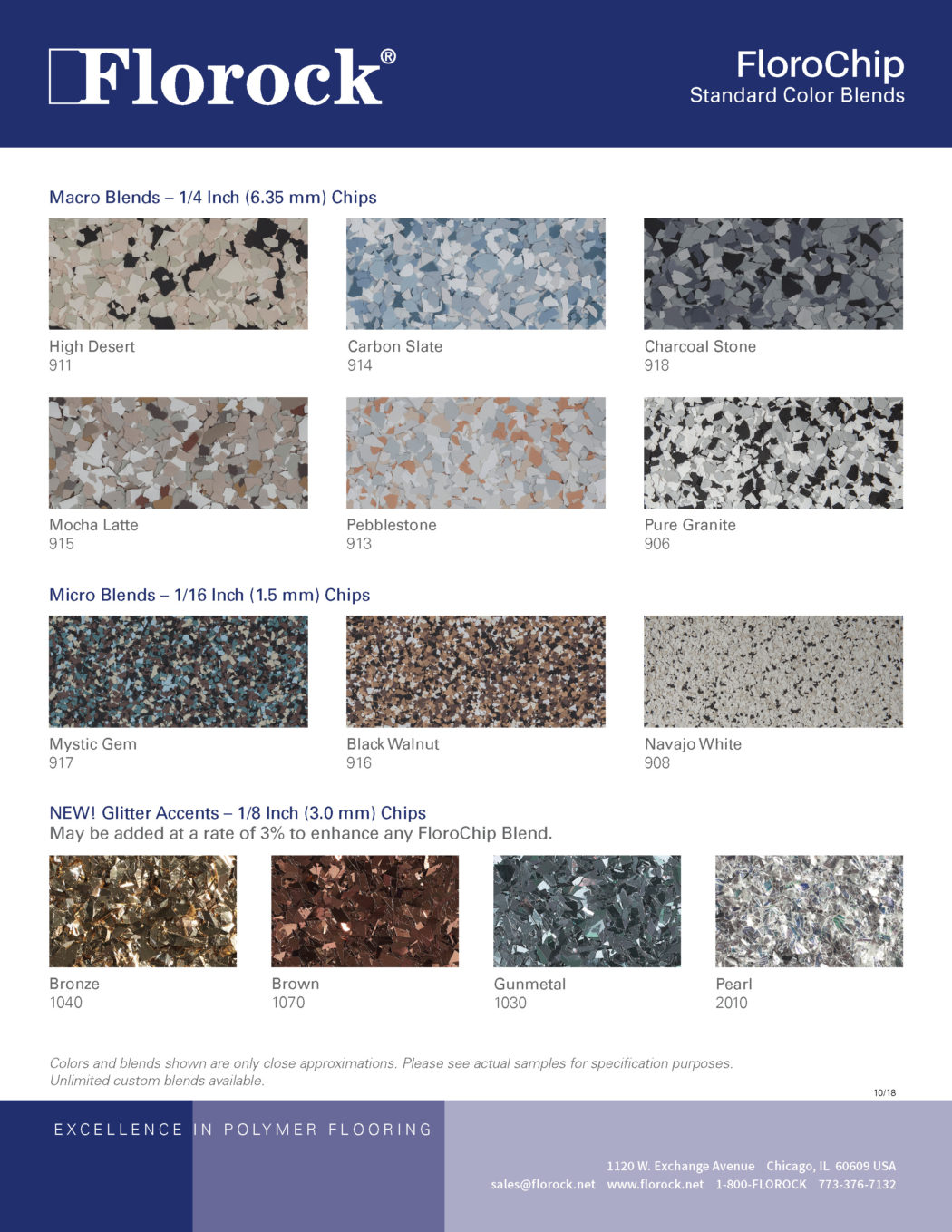 Florock FloroChip Epoxy Colored Flake Chip Flooring Systems - Brochure 2018