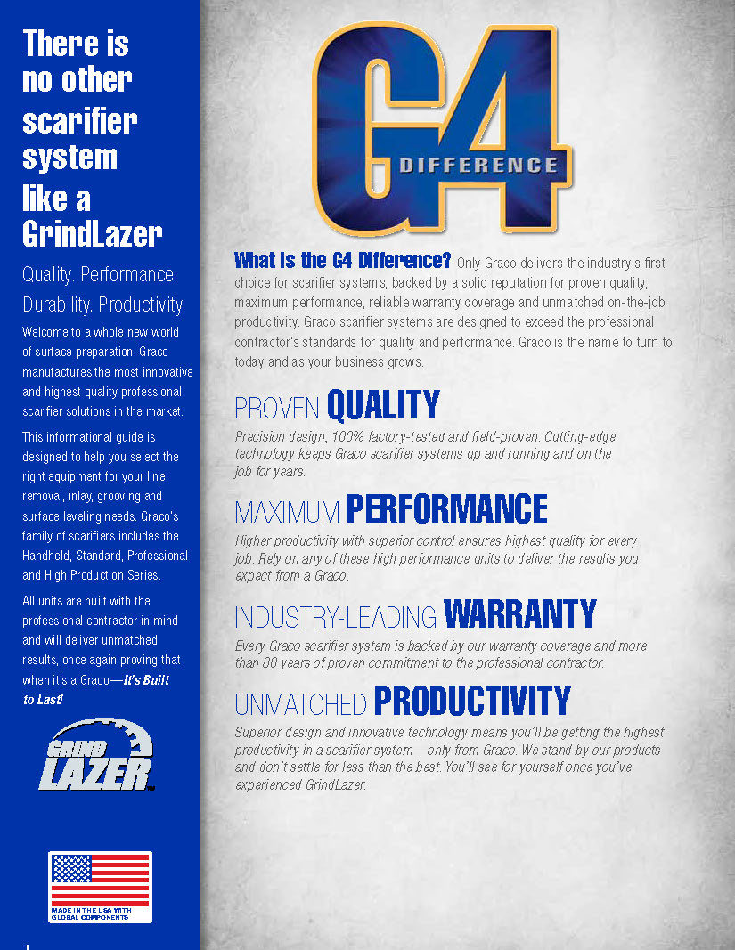 Graco GrindLazer Scarifier Systems Brochure 2018 - 341251EN-G 