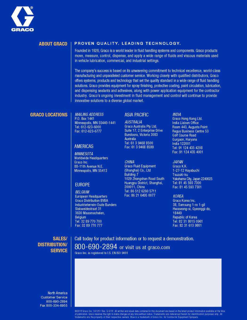 Graco GrindLazer Scarifier Systems Brochure 2018 - 341251EN-G 