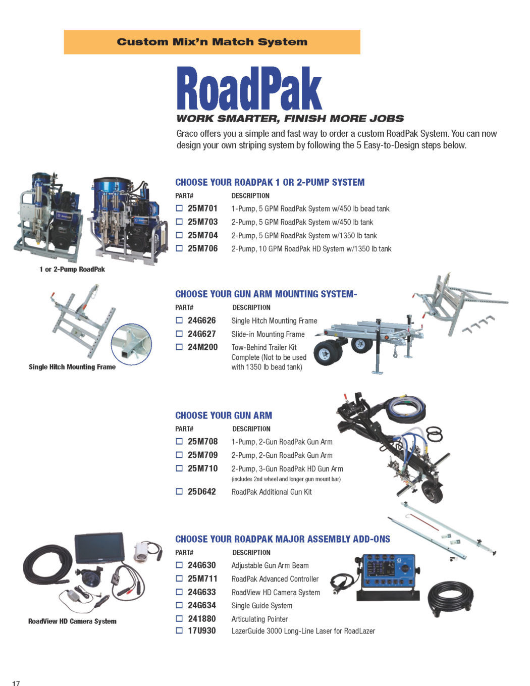 Graco RoadLazer RoadPak Road Paint Striping Systems - Brochure 2017