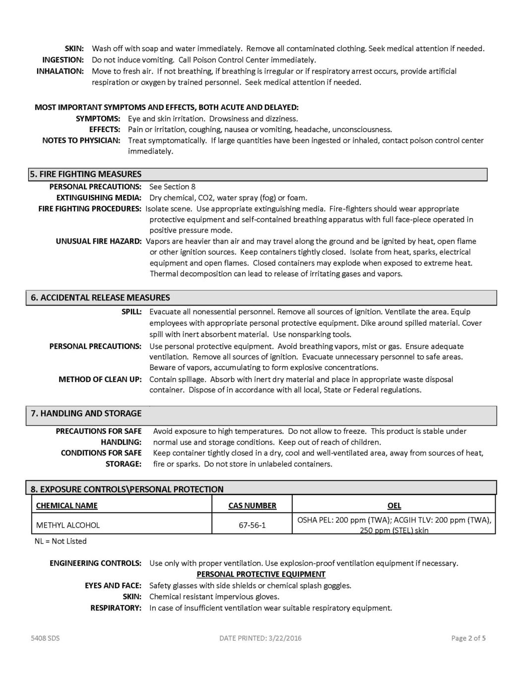 RAE #5408 Red Fast Dry Supreme Latex Traffic & Zone Marking Paint - SDS
