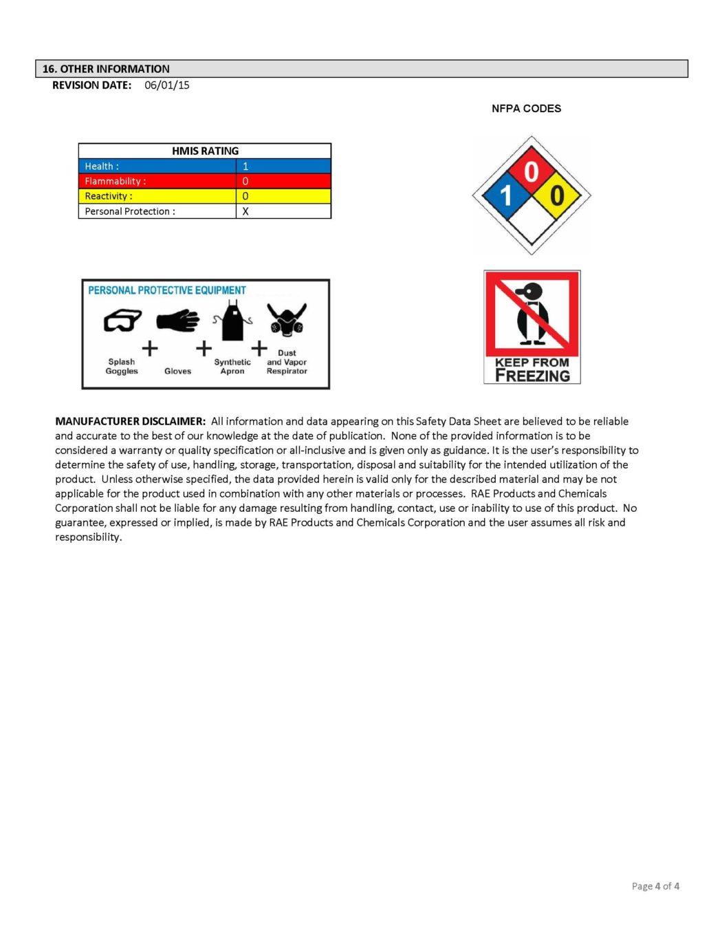 RAE #5431 Yellow Hi-Build Latex Traffic & Zone Marking Paint - SDS