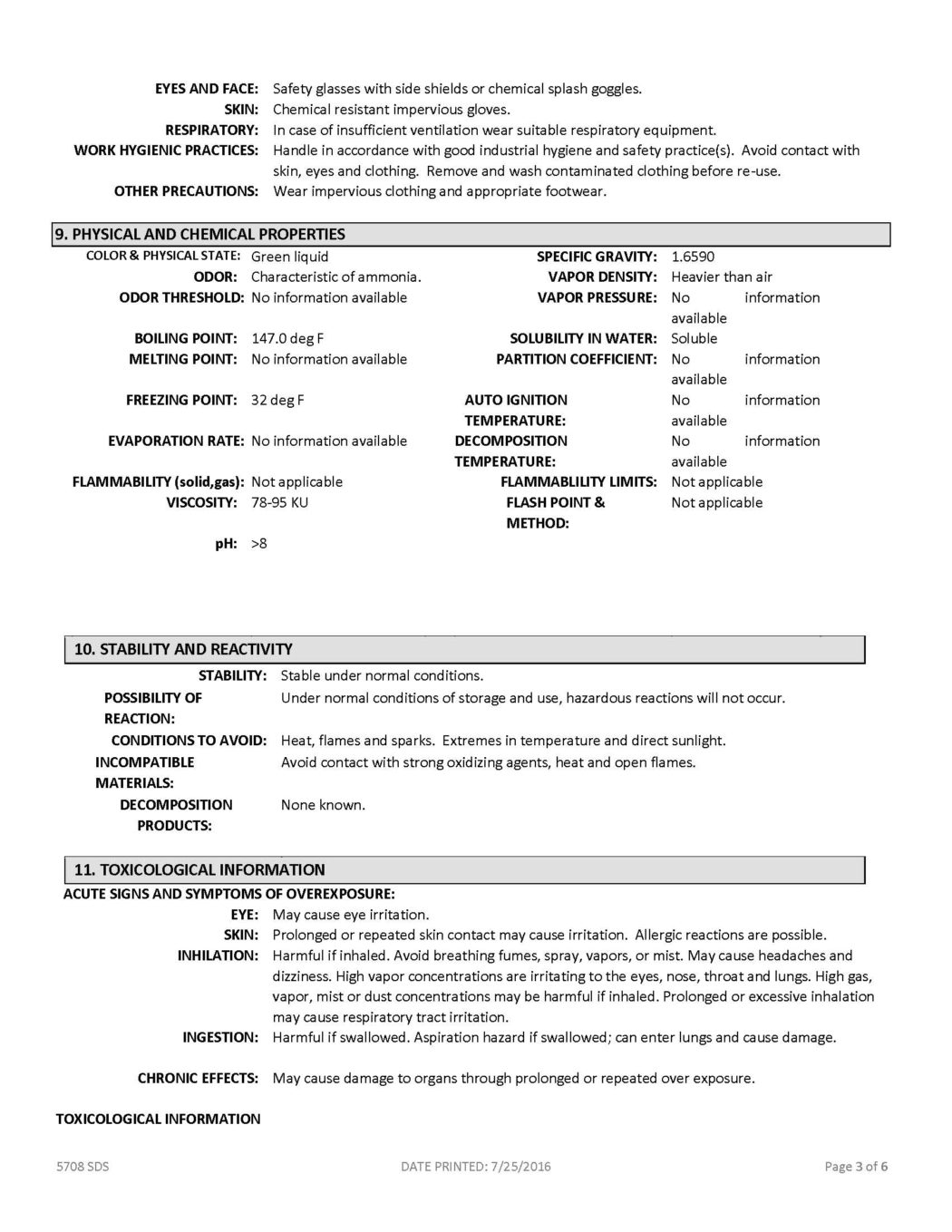 RAE #5708 Green Fast Dry Supreme Latex Traffic & Zone Marking Paint - SDS