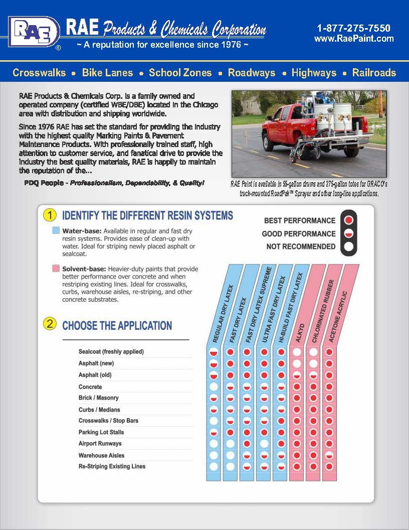 RAE Products Traffic & Zone Marking Paint Catalog