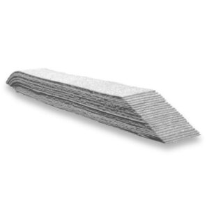 5-inch preformed thermoplastic line strips in white, stacked for easy application.