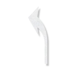 Preformed Thermoplastic Elongated Turn Arrow
