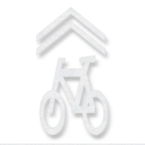 Preformed Thermoplastic Bicycle Shared Lane Symbol