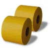 Preformed thermoplastic rolls in white and yellow, neatly coiled and ready for application on pavement markings