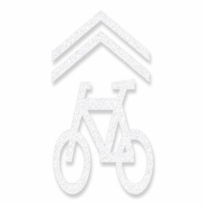 Preformed Thermoplastic Bicycle Shared Lane Symbol