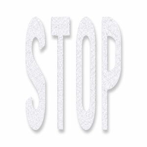 8' Preformed Thermoplastic STOP