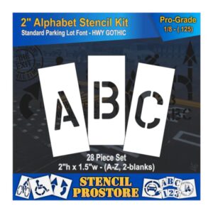 2" Alphabet Kit Stencil
