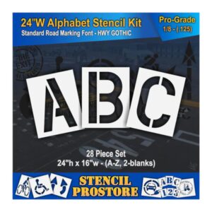 24" Wide Alphabet Kit Stencil
