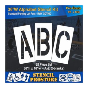 36" Wide Alphabet Kit Stencil