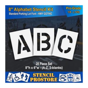 8" Alphabet Kit Stencil