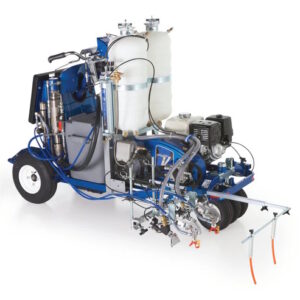 LineLazer V 250SPS HP Reflective Series Self-Propelled Gas Hydraulic Airless Line Striper, 2 Auto Guns, 2 Tanks, LazerGuide 3000