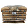 Palletized shipment of Potters Highway Safety Spheres glass beads wrapped in plastic and stacked on a wooden pallet for bulk pavement marking and traffic paint applications.