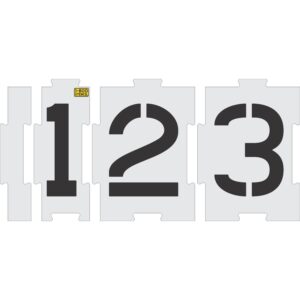 12" Interlocking Number Kit Stencil