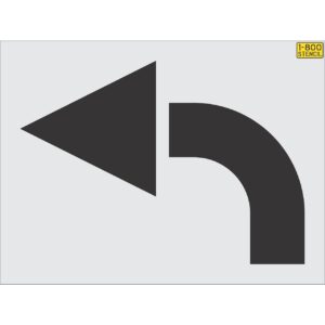 42" TURN ARROW Stencil