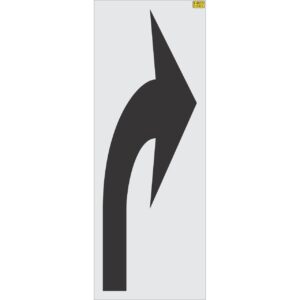 96" FHWA/DOT Elongated Turn Arrow Stencil
