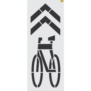 111" FHWA/DOT Shared "Sharrow" Bike Lane Stencil