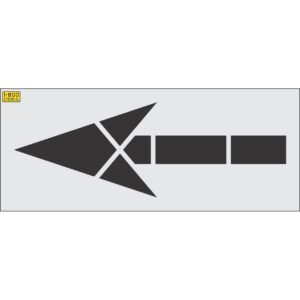60" FHWA / DOT Bike Lane Arrow Stencil