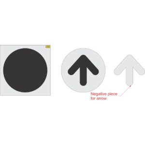 42" McDonalds Circle Arrow Outline Stencil