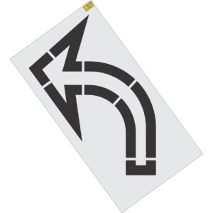 64" Walmart Turn Arrow Outline Stencil