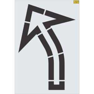 64" Walmart Slight Turn Arrow Outline Stencil