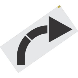 84" Retail Turn Arrow Stencil