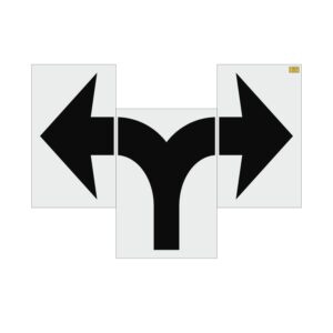 84" Amazon Left and Right Turn Arrow Stencil