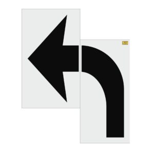 84" Amazon Turn Arrow Stencil