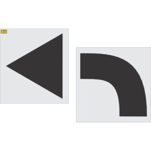 84" TURN ARROW Stencil