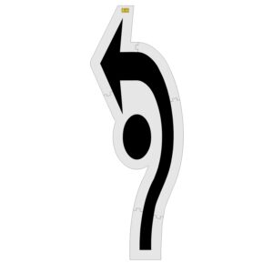 164" Michigan DOT Left Roundabout Stencil