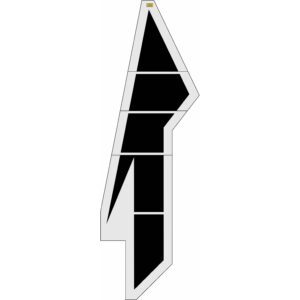 228" North Dakota DOT Lane Drop Arrow Stencil