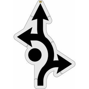 173" New Jersey DOT Roundabout Arrow Stencil