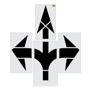 153" Oregon DOT Three Way Arrow Stencil