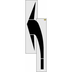144" Oregon DOT Elongated Turn Arrow Stencil