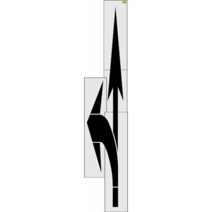 228" Oregon DOT Elongated Combo Arrow Stencil