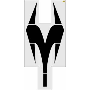 144" Oregon DOT Lane Split Arrow Stencil