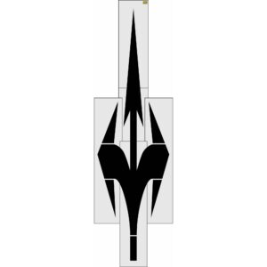 228" Oregon DOT Elongated Three Way Arrow Stencil