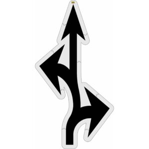 Oregon DOT Roundabout Arrows Stencil