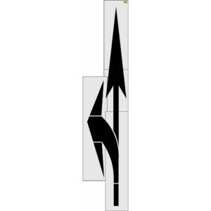 228" Pennsylvania DOT Elongated Combo Arrow Stencil