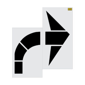 96" Texas DOT Turn Arrow Stencil