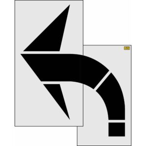 96" Wisconsin DOT Turn Arrow Stencil