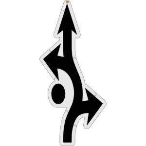 240" West Virginia DOT Roundabout Arrows Stencil