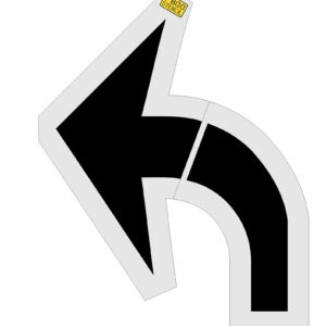96" x 76" Florida DOT Turn Arrow Stencil