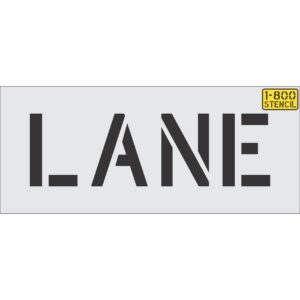 8" LANE Wording Stencil