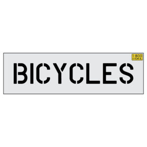 6" BICYCLES Wording Stencil