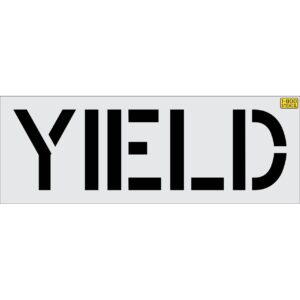 18" YIELD Stencil