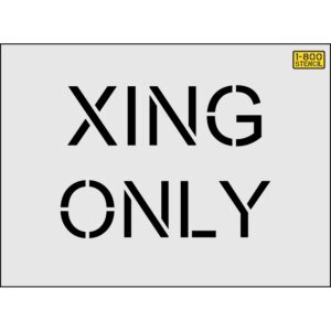 10" Nevada DOT X-ING ONLY Stencil